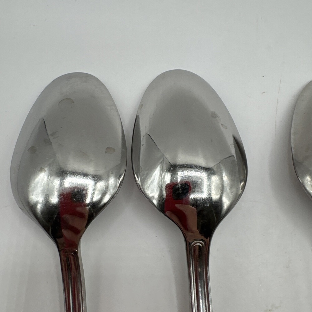 Oneida FLAMBE 4 Soup Spoons Glossy 18/10 Stainless Steel Flatware - Picture 6 of 7